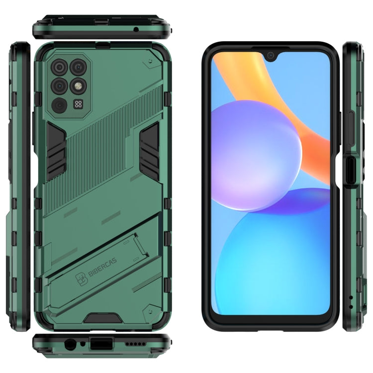 For Honor Play 5T Punk Armor 2 in 1 PC + TPU Shockproof Case with Invisible Holder