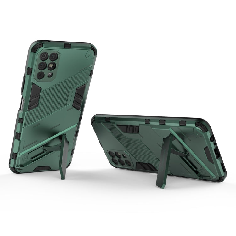 For Honor Play 5T Punk Armor 2 in 1 PC + TPU Shockproof Case with Invisible Holder