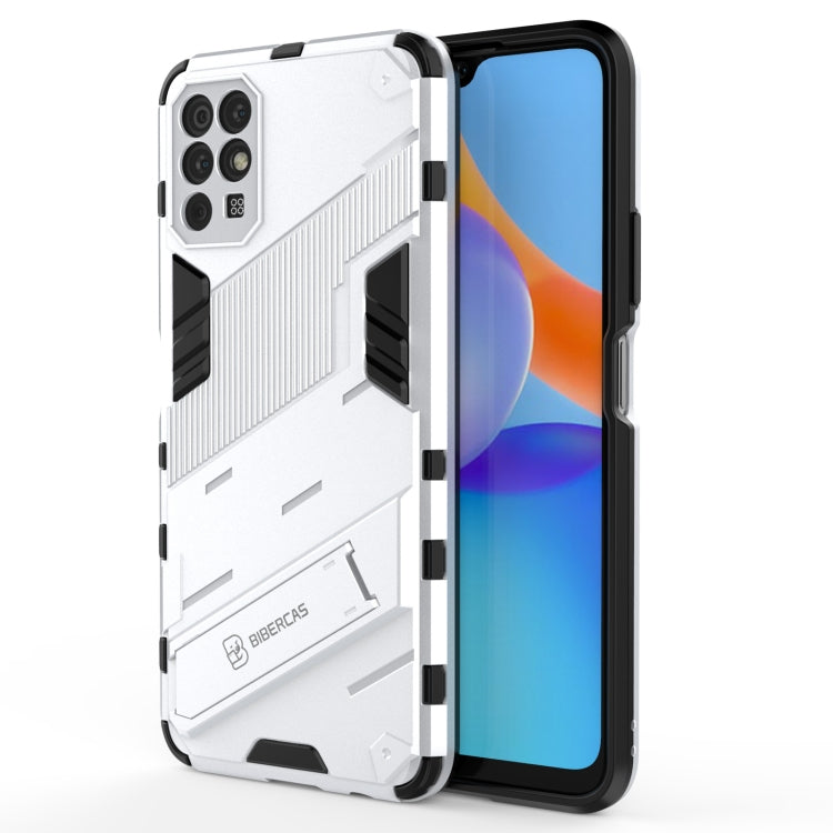 For Honor Play 5T Punk Armor 2 in 1 PC + TPU Shockproof Case with Invisible Holder