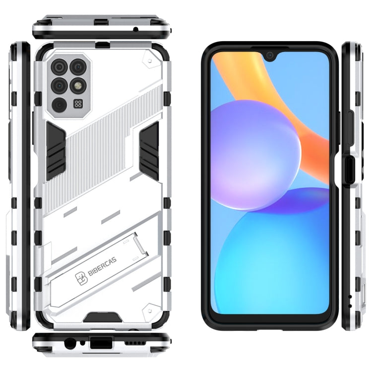 For Honor Play 5T Punk Armor 2 in 1 PC + TPU Shockproof Case with Invisible Holder