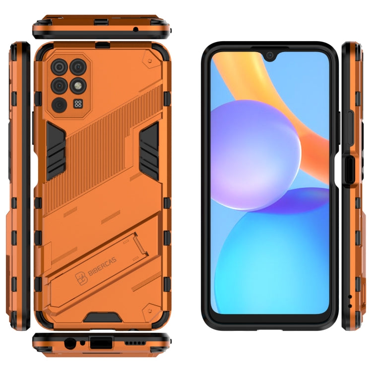 For Honor Play 5T Punk Armor 2 in 1 PC + TPU Shockproof Case with Invisible Holder