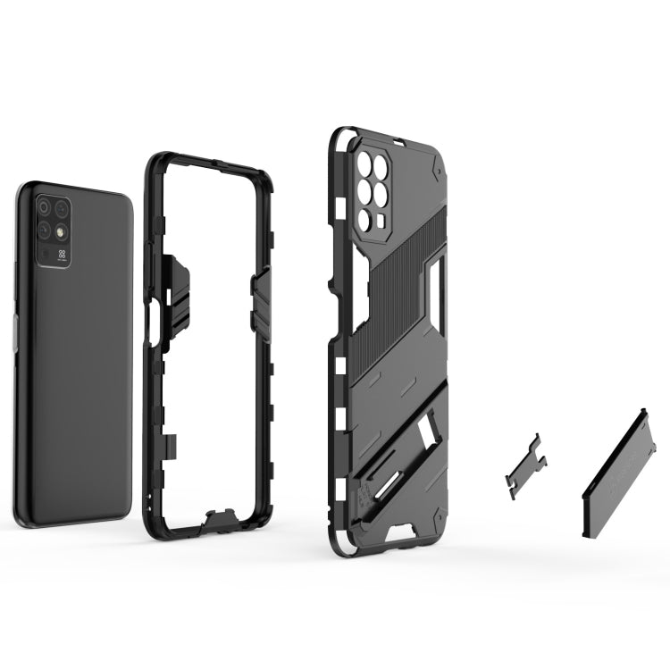 For Honor Play 5T Punk Armor 2 in 1 PC + TPU Shockproof Case with Invisible Holder
