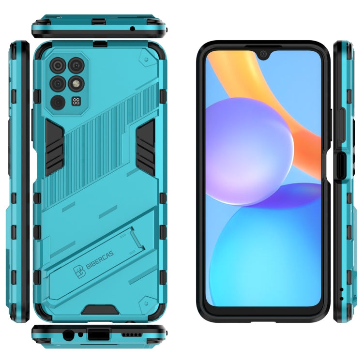 For Honor Play 5T Punk Armor 2 in 1 PC + TPU Shockproof Case with Invisible Holder