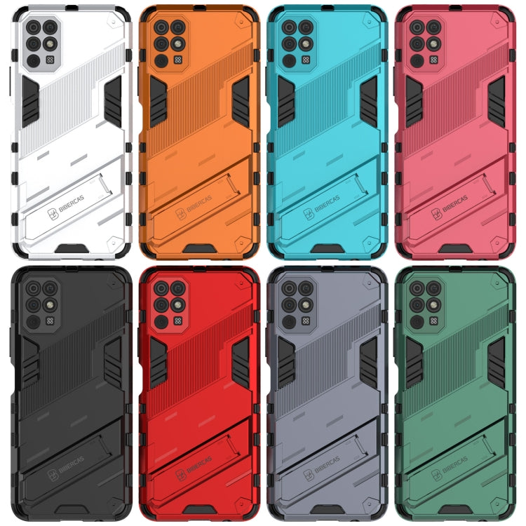 For Honor Play 5T Punk Armor 2 in 1 PC + TPU Shockproof Case with Invisible Holder