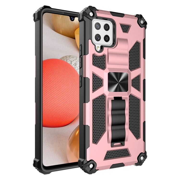 For Samsung Galaxy A22 4G Shockproof TPU + PC Magnetic Protective Case with Holder