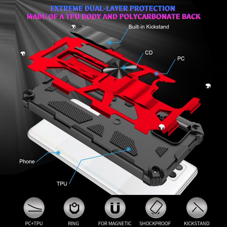 For Samsung Galaxy A22 4G Shockproof TPU + PC Magnetic Protective Case with Holder