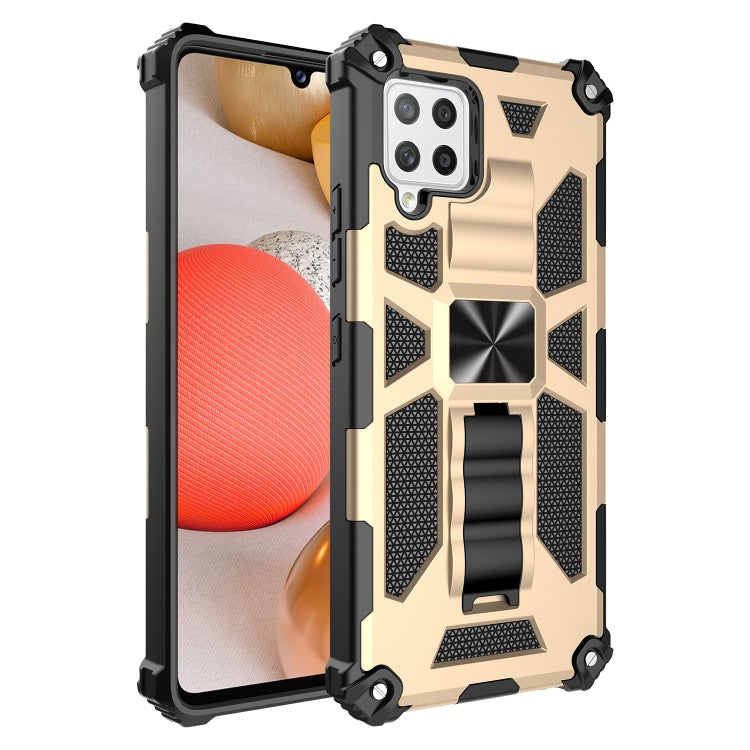 For Samsung Galaxy A22 4G Shockproof TPU + PC Magnetic Protective Case with Holder