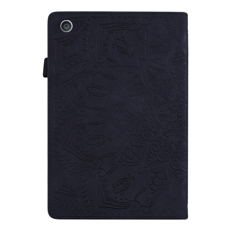 For iPad 4 & 3 & 2 Calf Pattern Double Folding Design Embossed Leather Case with Holder & Card Slots & Pen Slot & Elastic Band