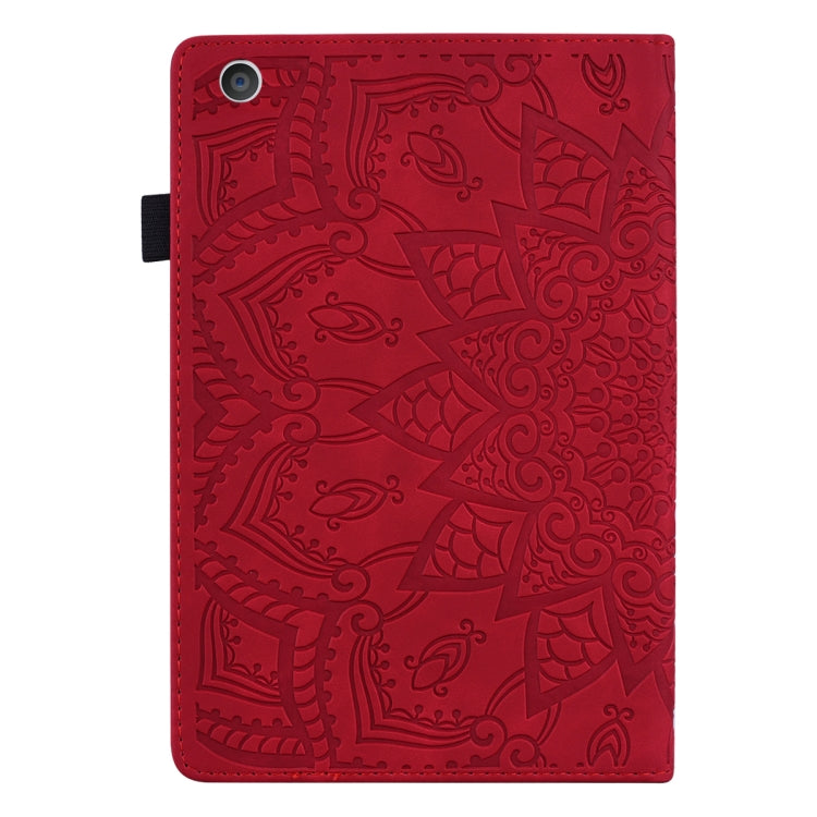 For iPad 4 & 3 & 2 Calf Pattern Double Folding Design Embossed Leather Case with Holder & Card Slots & Pen Slot & Elastic Band