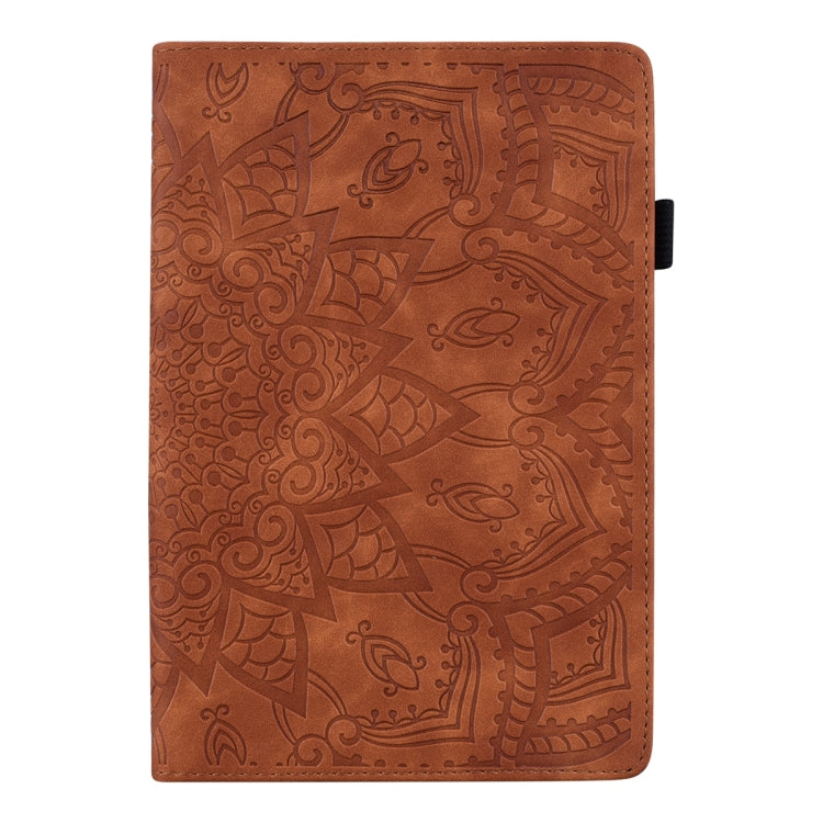 For Galaxy Tab S4 10.5 T830 / T835 Calf Pattern Double Folding Design Embossed Leather Case with Holder & Card Slots & Pen Slot & Elastic Band