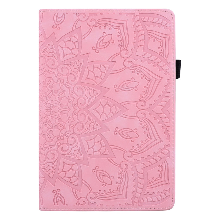 For Galaxy Tab S4 10.5 T830 / T835 Calf Pattern Double Folding Design Embossed Leather Case with Holder & Card Slots & Pen Slot & Elastic Band
