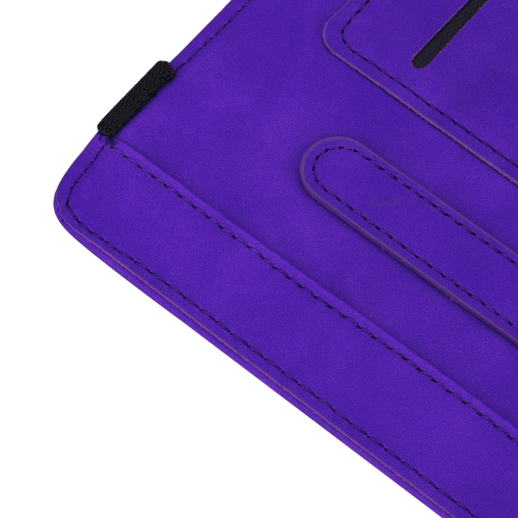For Galaxy Tab S4 10.5 T830 / T835 Calf Pattern Double Folding Design Embossed Leather Case with Holder & Card Slots & Pen Slot & Elastic Band