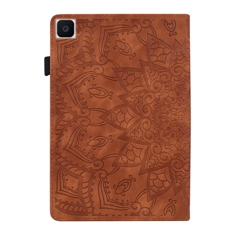 For Galaxy Tab A 8.0 (2019)  Calf Pattern Double Folding Design Embossed Leather Case with Holder & Card Slots & Pen Slot & Elastic Band