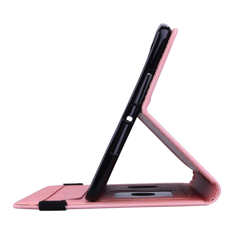 For Galaxy Tab A 8.0 (2019)  Calf Pattern Double Folding Design Embossed Leather Case with Holder & Card Slots & Pen Slot & Elastic Band