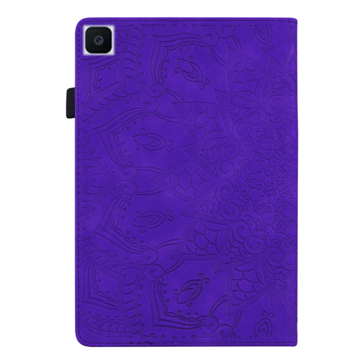 For Galaxy Tab A 8.0 (2019)  Calf Pattern Double Folding Design Embossed Leather Case with Holder & Card Slots & Pen Slot & Elastic Band