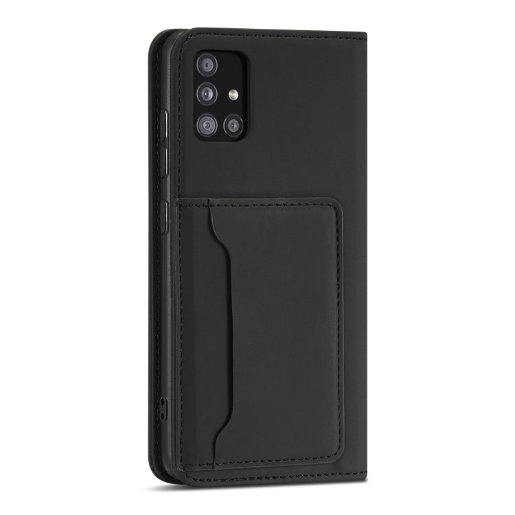 For Samsung Galaxy A82 5G Strong Magnetism Liquid Feel Horizontal Flip Leather Case with Holder & Card Slots & Wallet