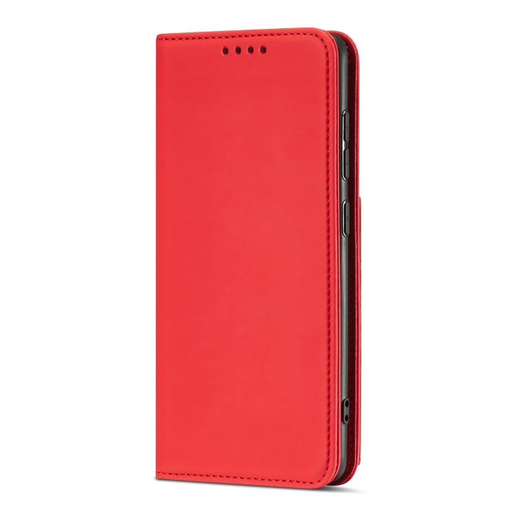 For Samsung Galaxy A82 5G Strong Magnetism Liquid Feel Horizontal Flip Leather Case with Holder & Card Slots & Wallet