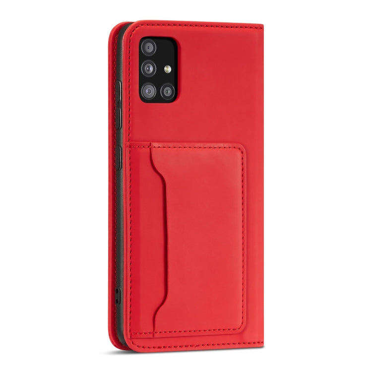 For Samsung Galaxy A82 5G Strong Magnetism Liquid Feel Horizontal Flip Leather Case with Holder & Card Slots & Wallet