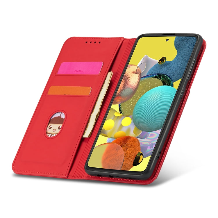 For Samsung Galaxy A82 5G Strong Magnetism Liquid Feel Horizontal Flip Leather Case with Holder & Card Slots & Wallet