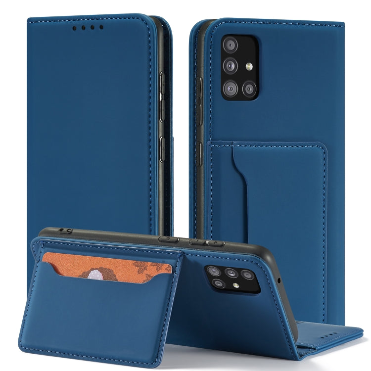 For Samsung Galaxy A82 5G Strong Magnetism Liquid Feel Horizontal Flip Leather Case with Holder & Card Slots & Wallet