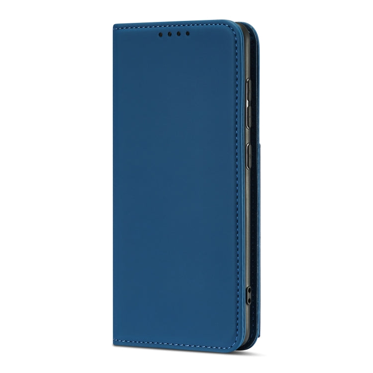 For Samsung Galaxy A82 5G Strong Magnetism Liquid Feel Horizontal Flip Leather Case with Holder & Card Slots & Wallet