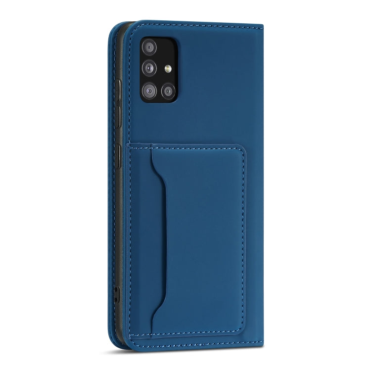 For Samsung Galaxy A82 5G Strong Magnetism Liquid Feel Horizontal Flip Leather Case with Holder & Card Slots & Wallet