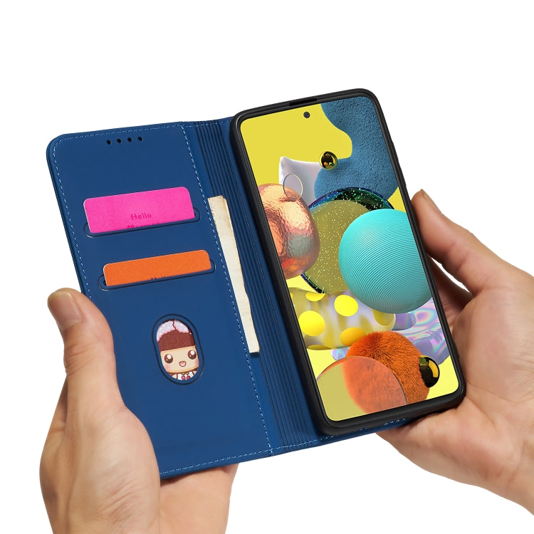 For Samsung Galaxy A82 5G Strong Magnetism Liquid Feel Horizontal Flip Leather Case with Holder & Card Slots & Wallet