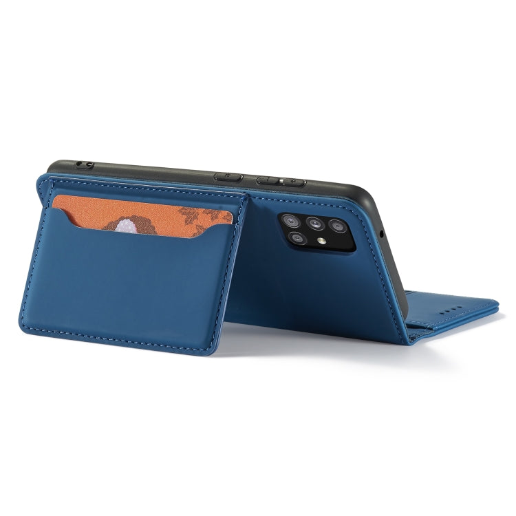 For Samsung Galaxy A82 5G Strong Magnetism Liquid Feel Horizontal Flip Leather Case with Holder & Card Slots & Wallet