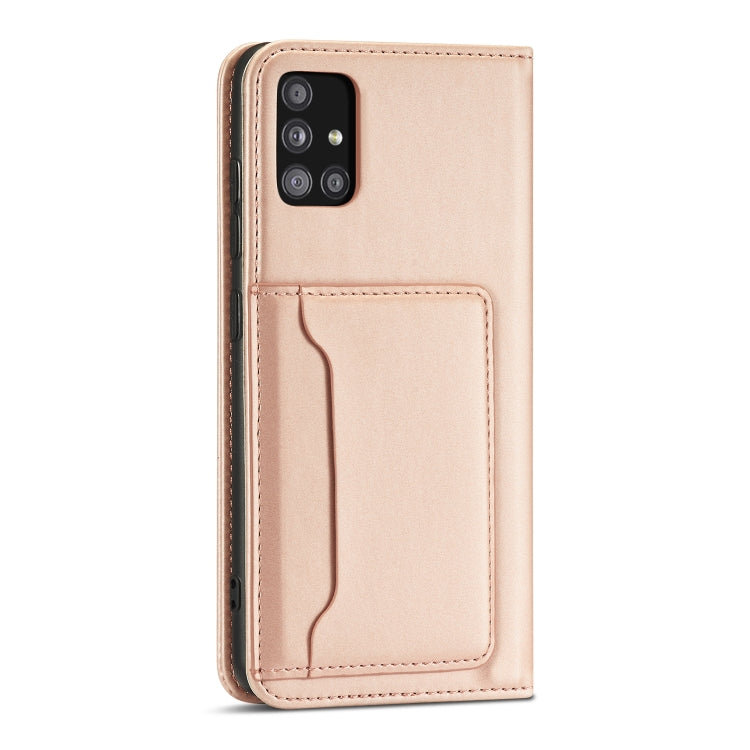 For Samsung Galaxy A82 5G Strong Magnetism Liquid Feel Horizontal Flip Leather Case with Holder & Card Slots & Wallet