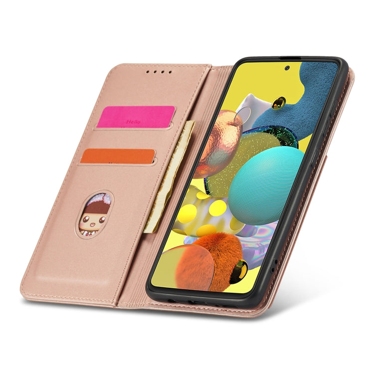For Samsung Galaxy A82 5G Strong Magnetism Liquid Feel Horizontal Flip Leather Case with Holder & Card Slots & Wallet