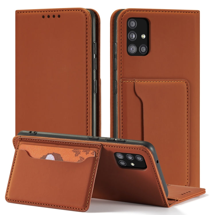 For Samsung Galaxy A82 5G Strong Magnetism Liquid Feel Horizontal Flip Leather Case with Holder & Card Slots & Wallet