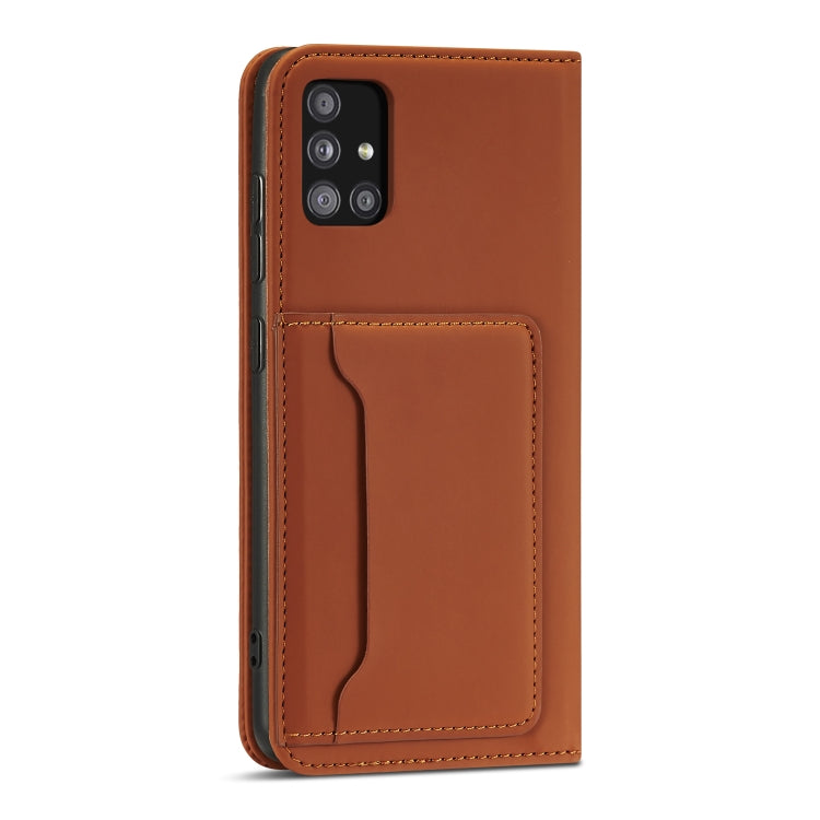 For Samsung Galaxy A82 5G Strong Magnetism Liquid Feel Horizontal Flip Leather Case with Holder & Card Slots & Wallet
