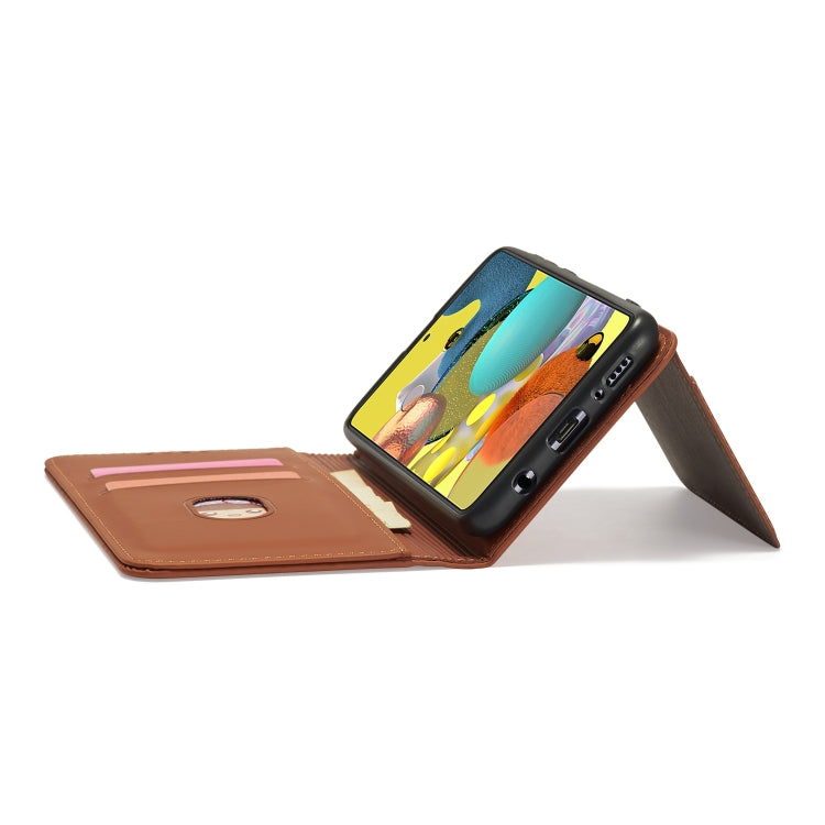 For Samsung Galaxy A82 5G Strong Magnetism Liquid Feel Horizontal Flip Leather Case with Holder & Card Slots & Wallet