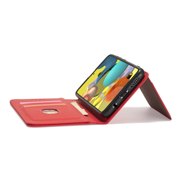For Samsung Galaxy A22 4G Strong Magnetism Liquid Feel Horizontal Flip Leather Case with Holder & Card Slots & Wallet
