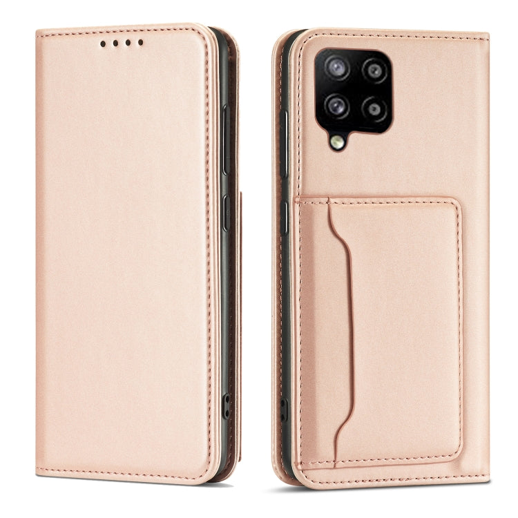 For Samsung Galaxy A22 4G Strong Magnetism Liquid Feel Horizontal Flip Leather Case with Holder & Card Slots & Wallet