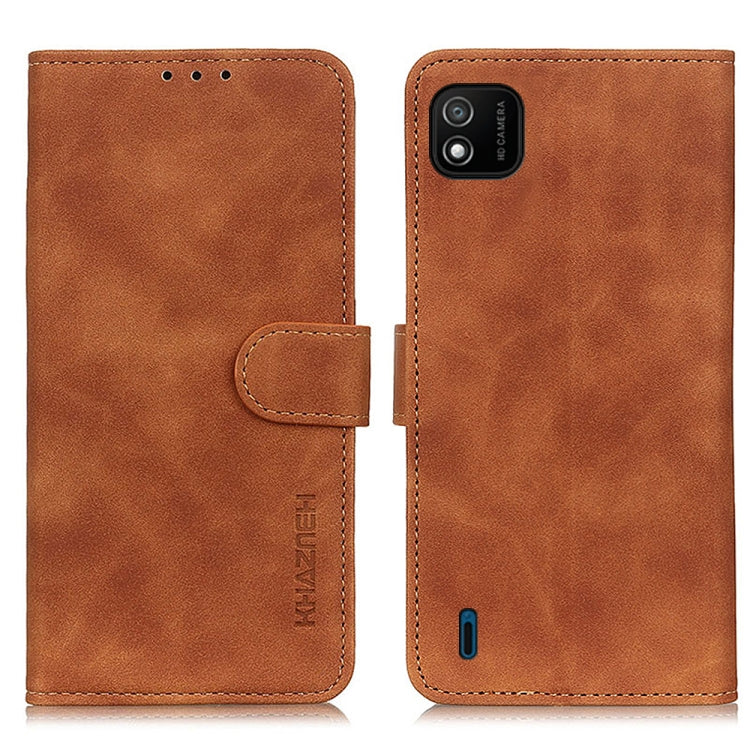 For Wiko Y62 KHAZNEH Retro Texture PU + TPU Horizontal Flip Leather Case with Holder & Card Slots & Wallet