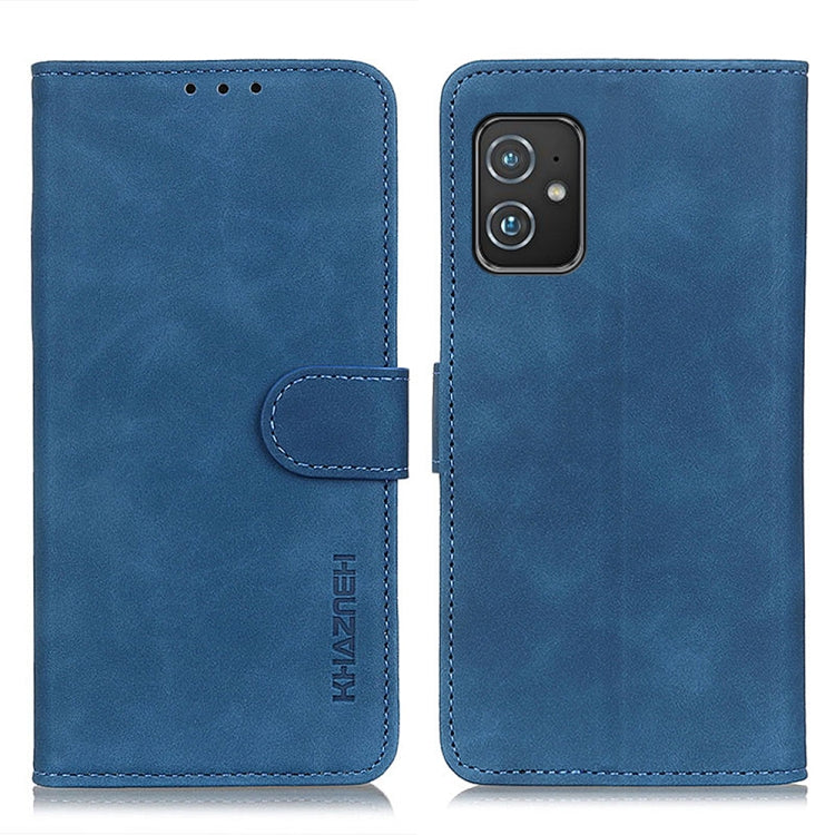 For Asus Zenfone 8 KHAZNEH Retro Texture PU + TPU Horizontal Flip Leather Case with Holder & Card Slots & Wallet