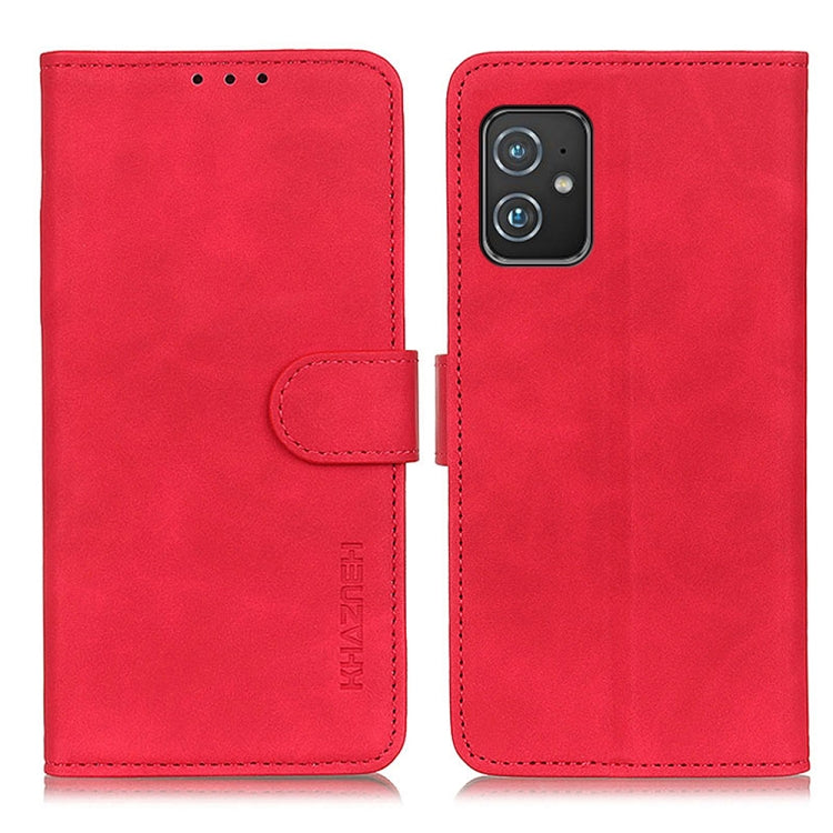 For Asus Zenfone 8 KHAZNEH Retro Texture PU + TPU Horizontal Flip Leather Case with Holder & Card Slots & Wallet