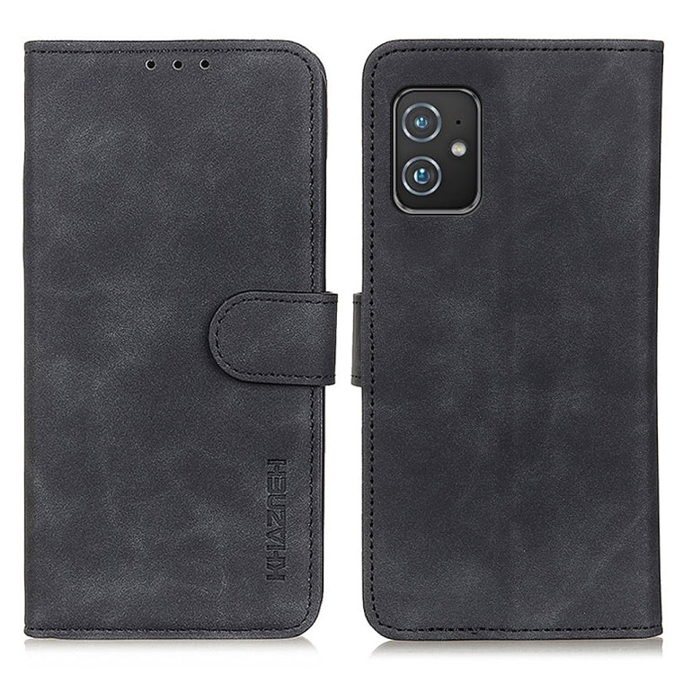 For Asus Zenfone 8 KHAZNEH Retro Texture PU + TPU Horizontal Flip Leather Case with Holder & Card Slots & Wallet