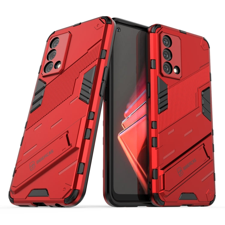 For OPPO K9 Punk Armor 2 in 1 PC + TPU Shockproof Case with Invisible Holder