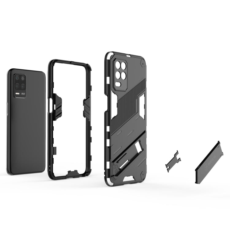 For OPPO Realme V13 5G Punk Armor 2 in 1 PC + TPU Shockproof Case with Invisible Holder