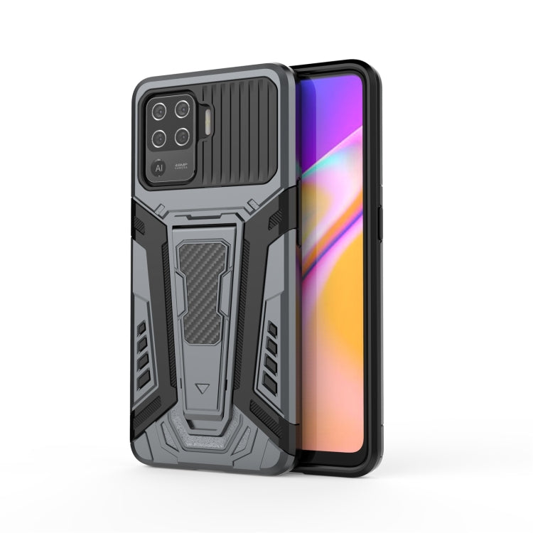 For OPPO F19 Pro War Chariot Series Armor All-inclusive Shockproof PC + TPU Protective Case with Invisible Holder