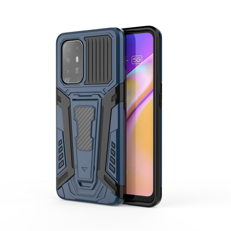 For OPPO F19 Pro+ 5G War Chariot Series Armor All-inclusive Shockproof PC + TPU Protective Case with Invisible Holder