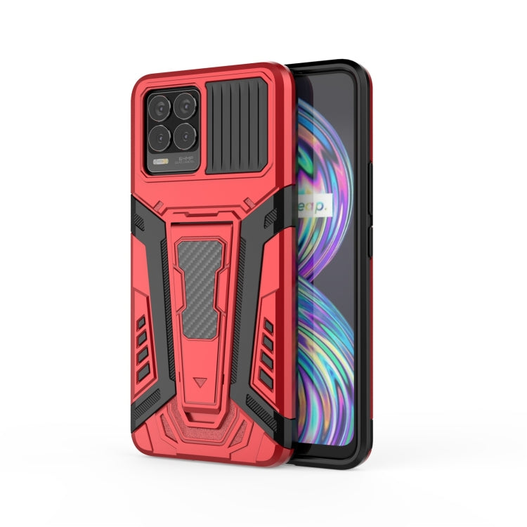 For OPPO Realme 8 War Chariot Series Armor All-inclusive Shockproof PC + TPU Protective Case with Invisible Holder