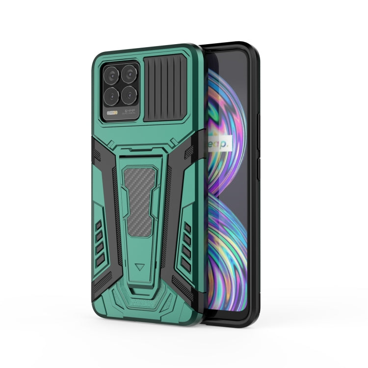 For OPPO Realme 8 War Chariot Series Armor All-inclusive Shockproof PC + TPU Protective Case with Invisible Holder
