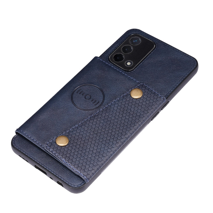 For OPPO Realme X7 Pro Ultra Double Buckle PU + TPU Shockproof Magnetic Protective Case with Card Slot & Holder