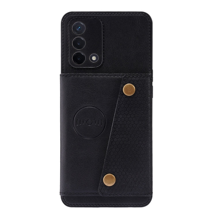 For OPPO Realme X7 Pro Ultra Double Buckle PU + TPU Shockproof Magnetic Protective Case with Card Slot & Holder