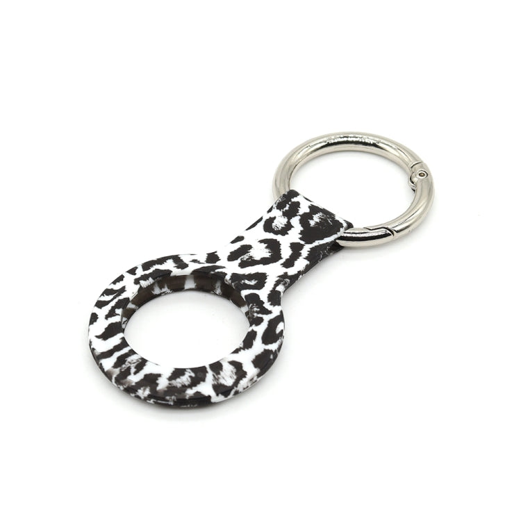 Wet Sticking Pattern Anti-scratch Silicone Shockproof Protective Cover Case with Keychain Ring Loop For AirTag