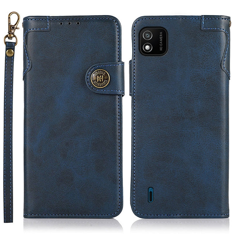 For Wiko Y62 KHAZNEH Dual-Splicing Cowhide Texture Horizontal Flip Leather Case with Holder & Card Slots & Wallet & Photo Frame & Lanyard