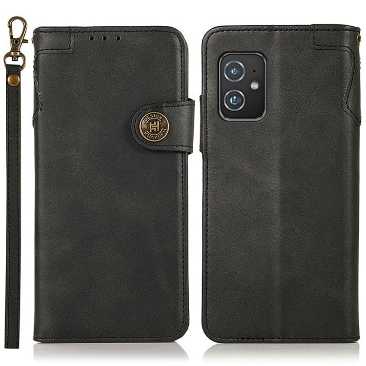 For Asus Zenfone 8 KHAZNEH Dual-Splicing Cowhide Texture Horizontal Flip Leather Case with Holder & Card Slots & Wallet & Photo Frame & Lanyard